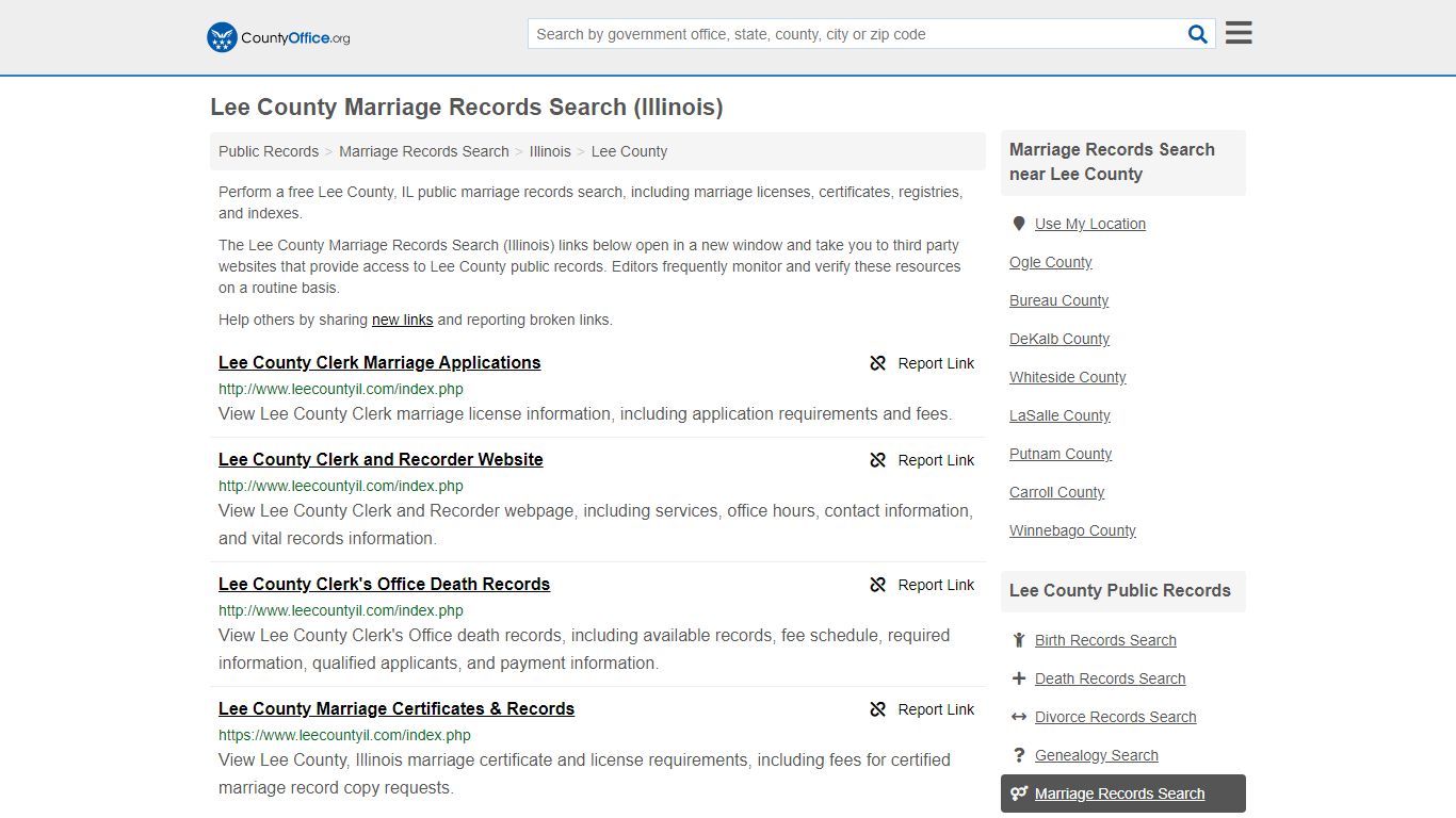 Marriage Records Search - Lee County, IL (Marriage ...
