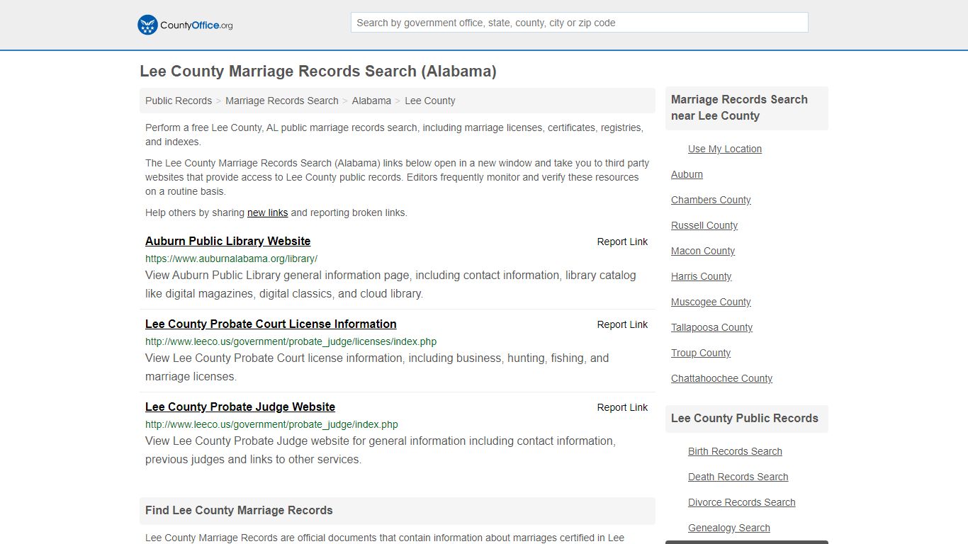 Marriage Records Search - Lee County, AL (Marriage ...